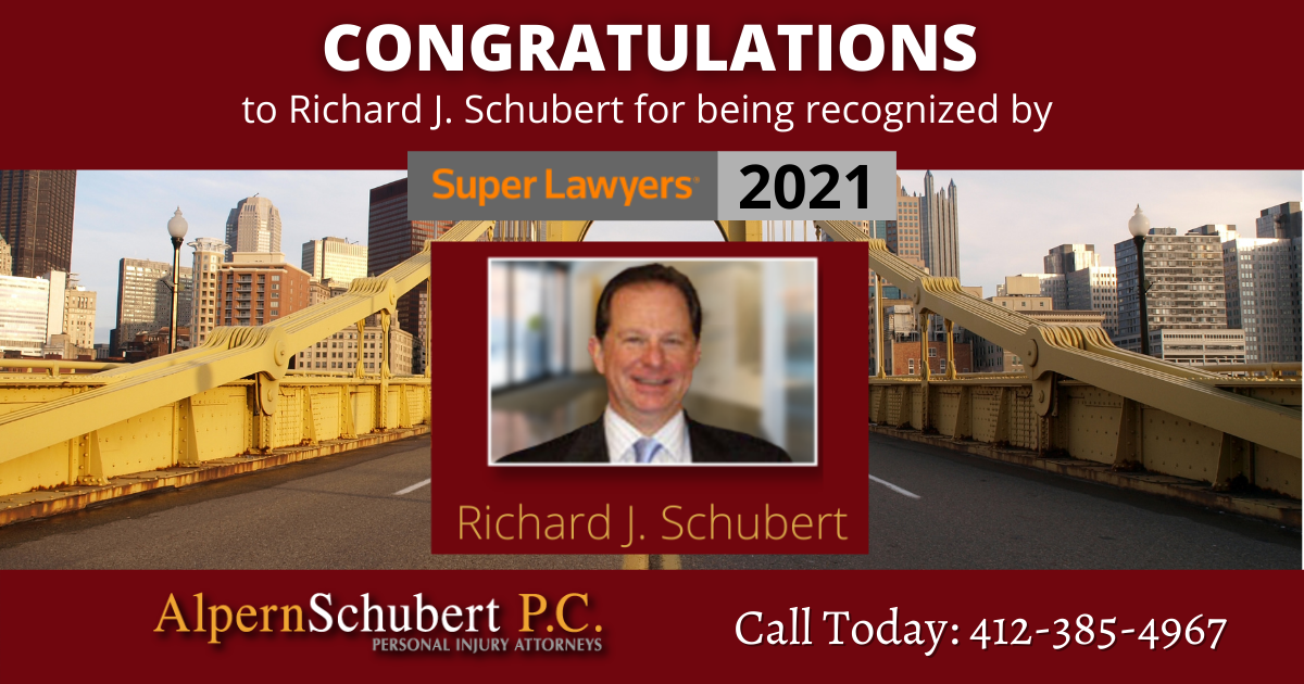 Richard J. Schubert Selected to the 2021 Pennsylvania Super Lawyers List